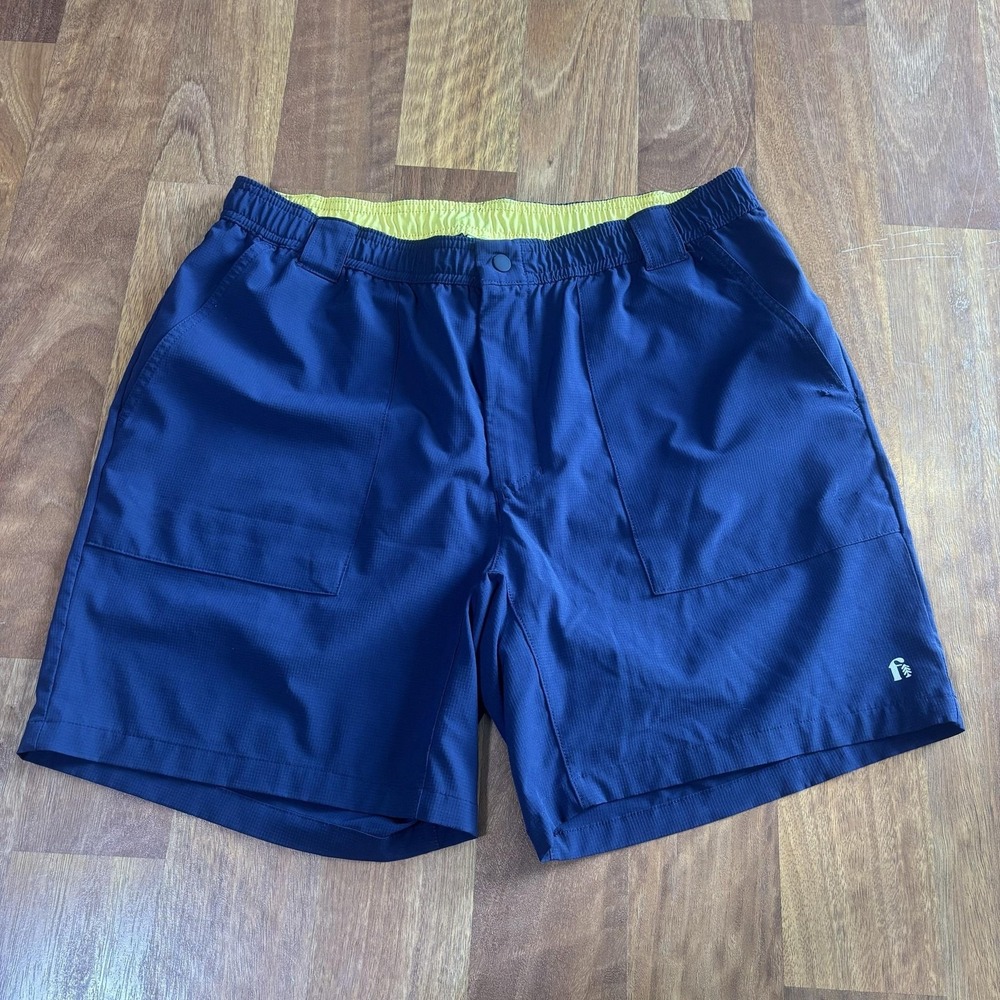 Bonobos Fielder Shorts Mens Large Blue Microfiber Elastic Waist 7 Inseam Casual